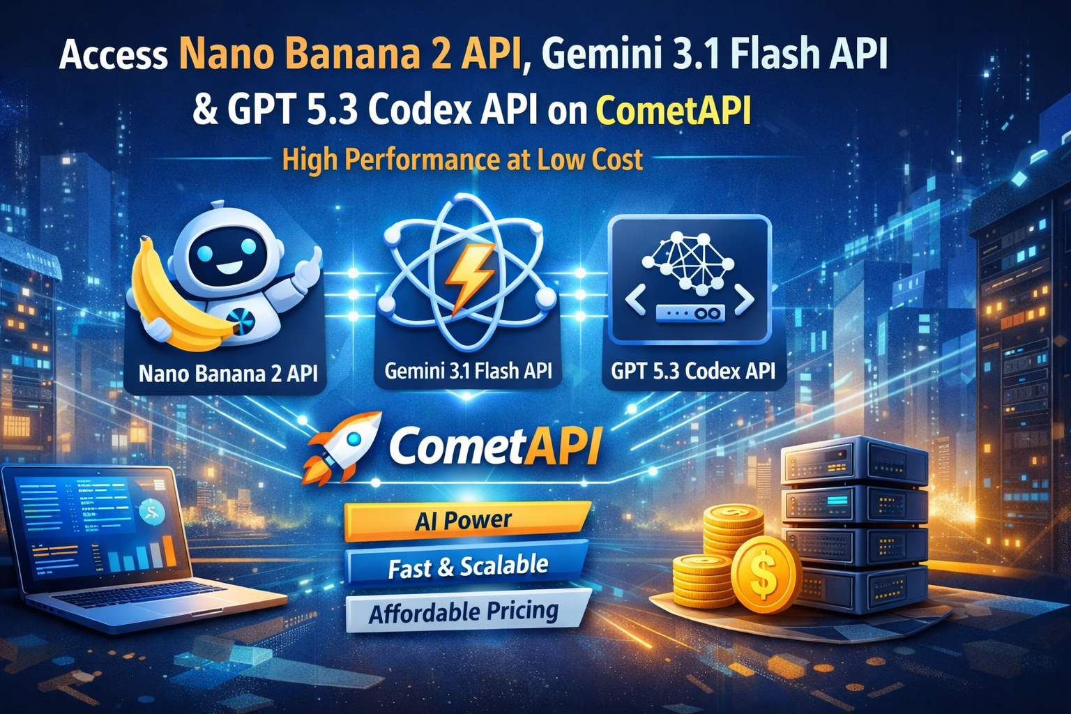 Access Nano Banana 2 API, Gemini 3.1 Flash API, and GPT-5.3 Codex API on CometAPI – High Performance at Low Cost