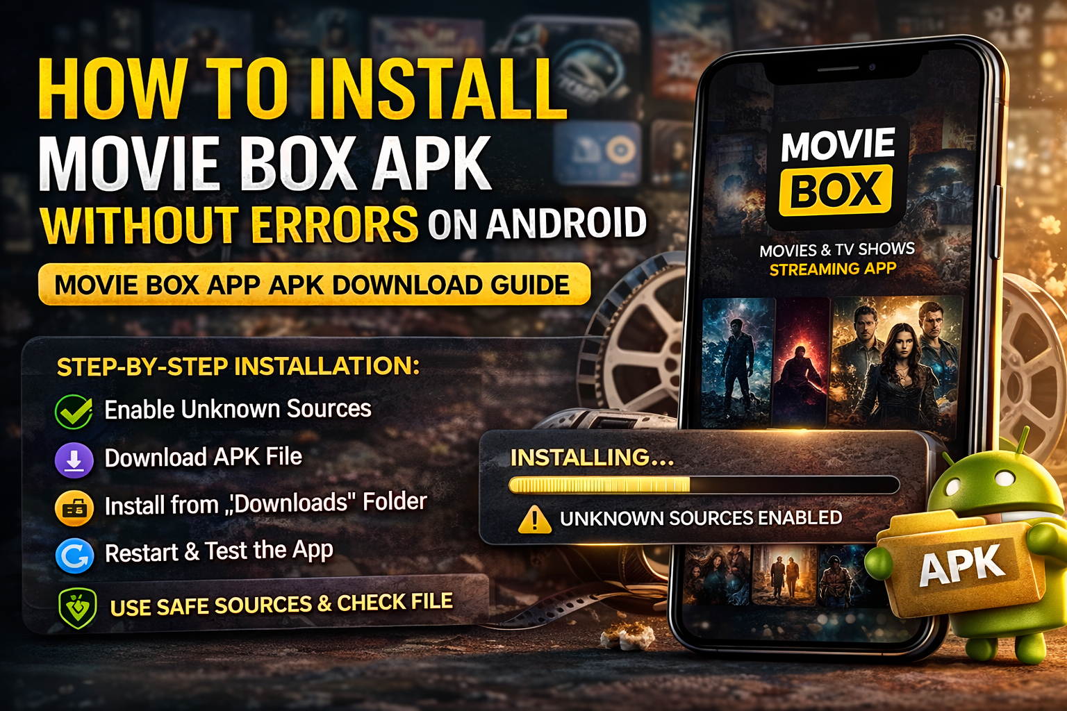 How to Install Movie Box APK Without Errors on Android
